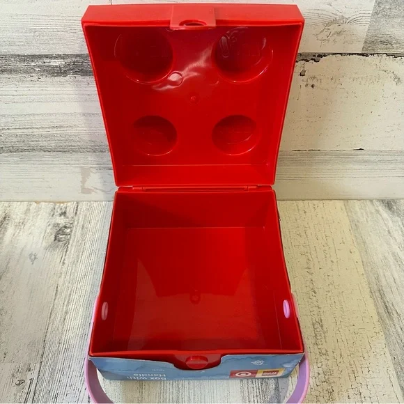 Lego X Target Red Brick Storage Box with Pink Handle Brand New Exclusive NEW - Picture 4 of 6